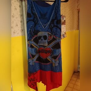 Kimikal Dress Studded W/ Skull and Roses  Definetly One Of A Kind Unique Dress.